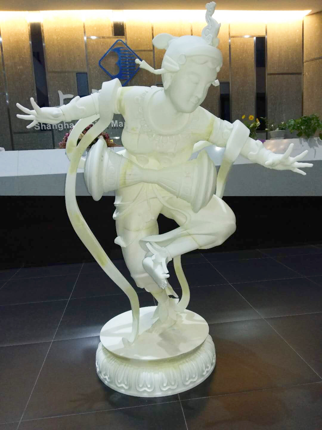 3D打印機打印大型雕塑——敦煌壁畫，白色數(shù)模